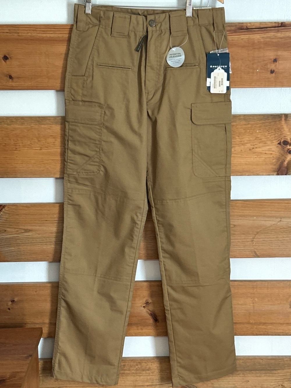 NWT Propper Men's Dark Khaki Cargo Tactical Straight Leg Utility Pants